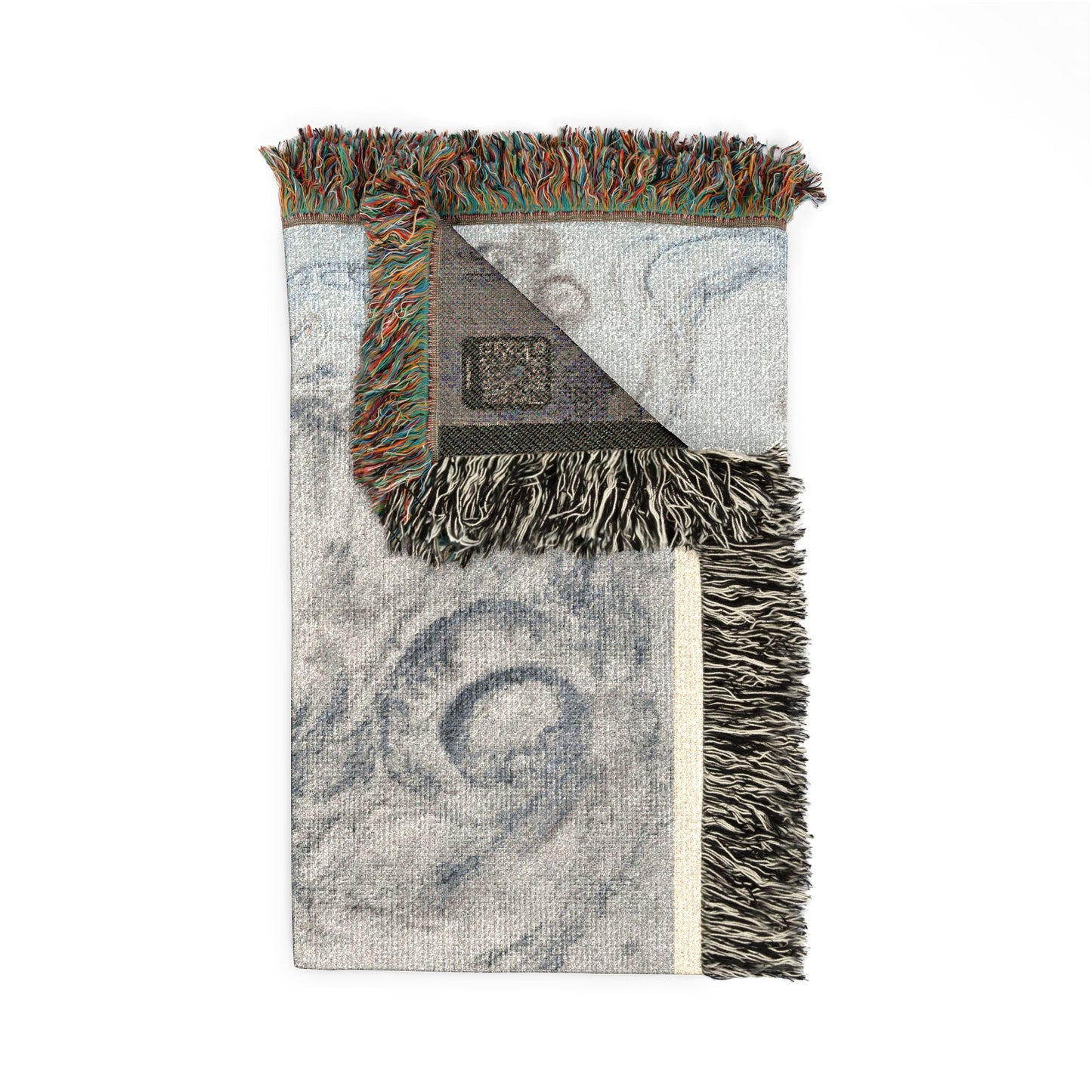 Octopus Woven Blanket — Nautical Throw Blanket with Vintage Sea Creature Design