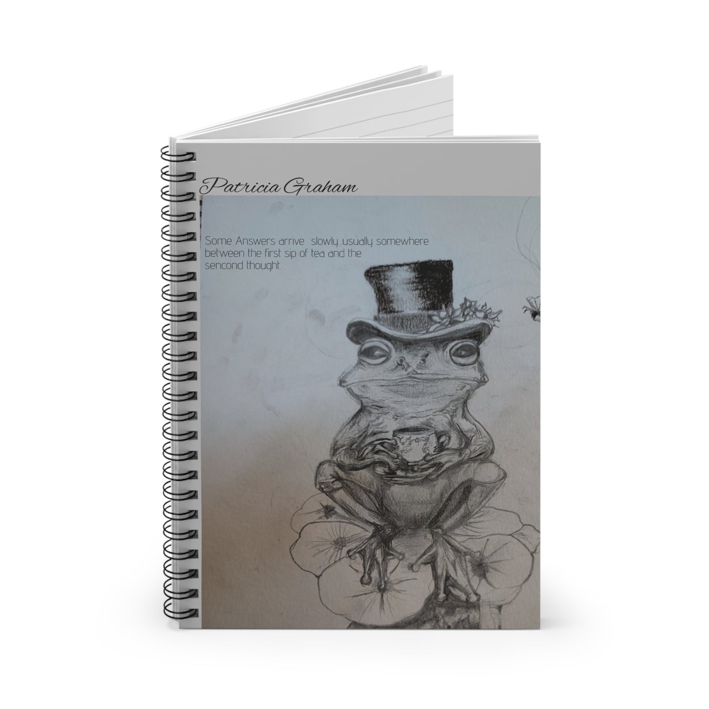 Elegant Frog Spiral Notebook - Ruled Line, Cute Frog Art Journal, Unique Gift for Nature Lovers, Creative Writing Notebook, Fun [...]