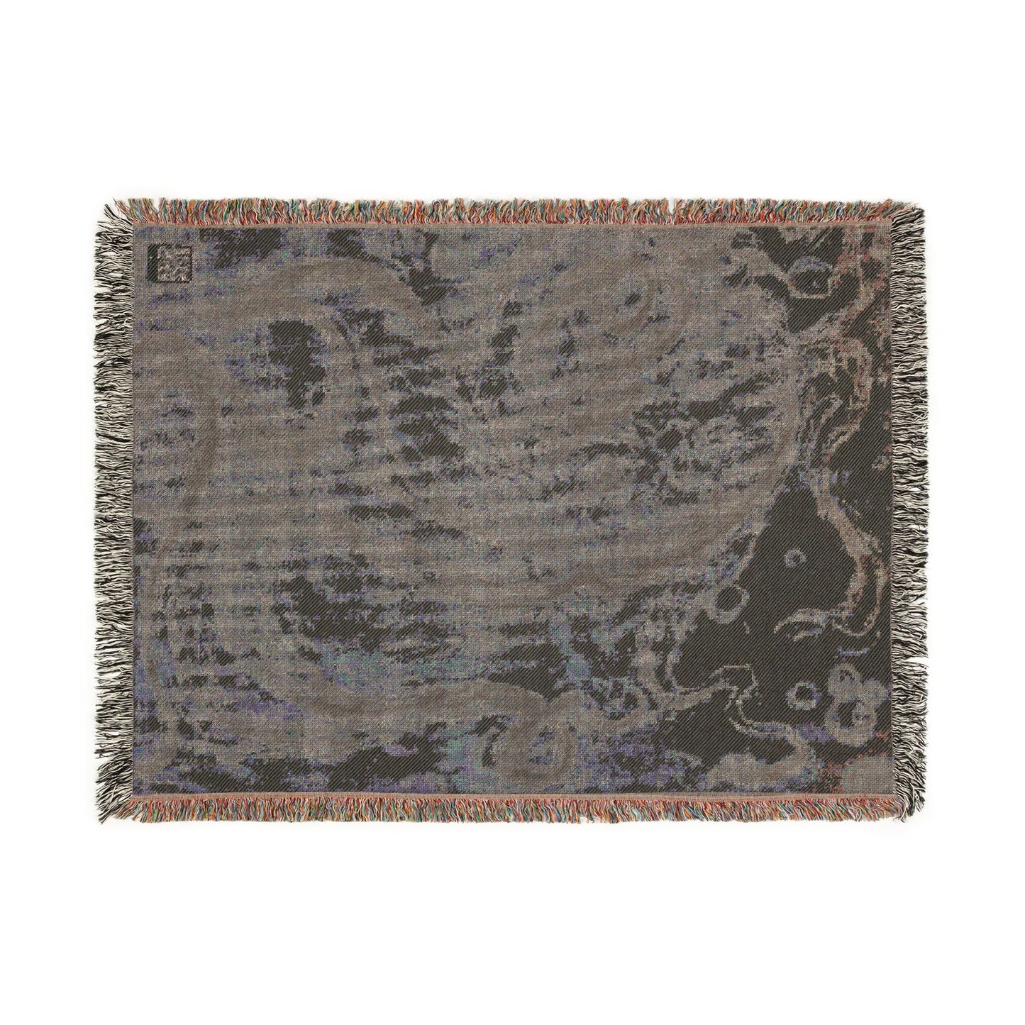 Octopus Woven Blanket — Nautical Throw Blanket with Vintage Sea Creature Design