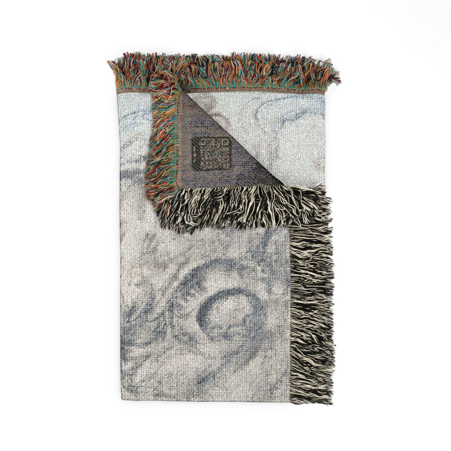 Octopus Woven Blanket — Nautical Throw Blanket with Vintage Sea Creature Design