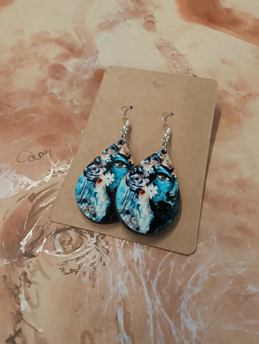 Ourea Luna wearable art earrings alternate design