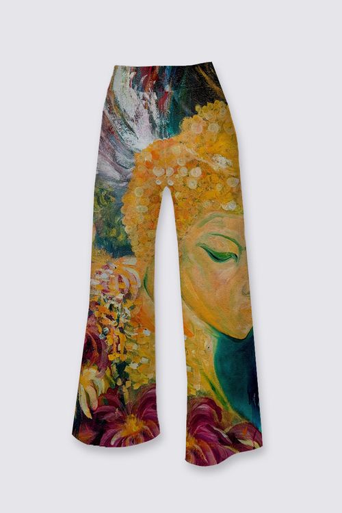 Crystal Energy Embodied wearable art palazzo pants
