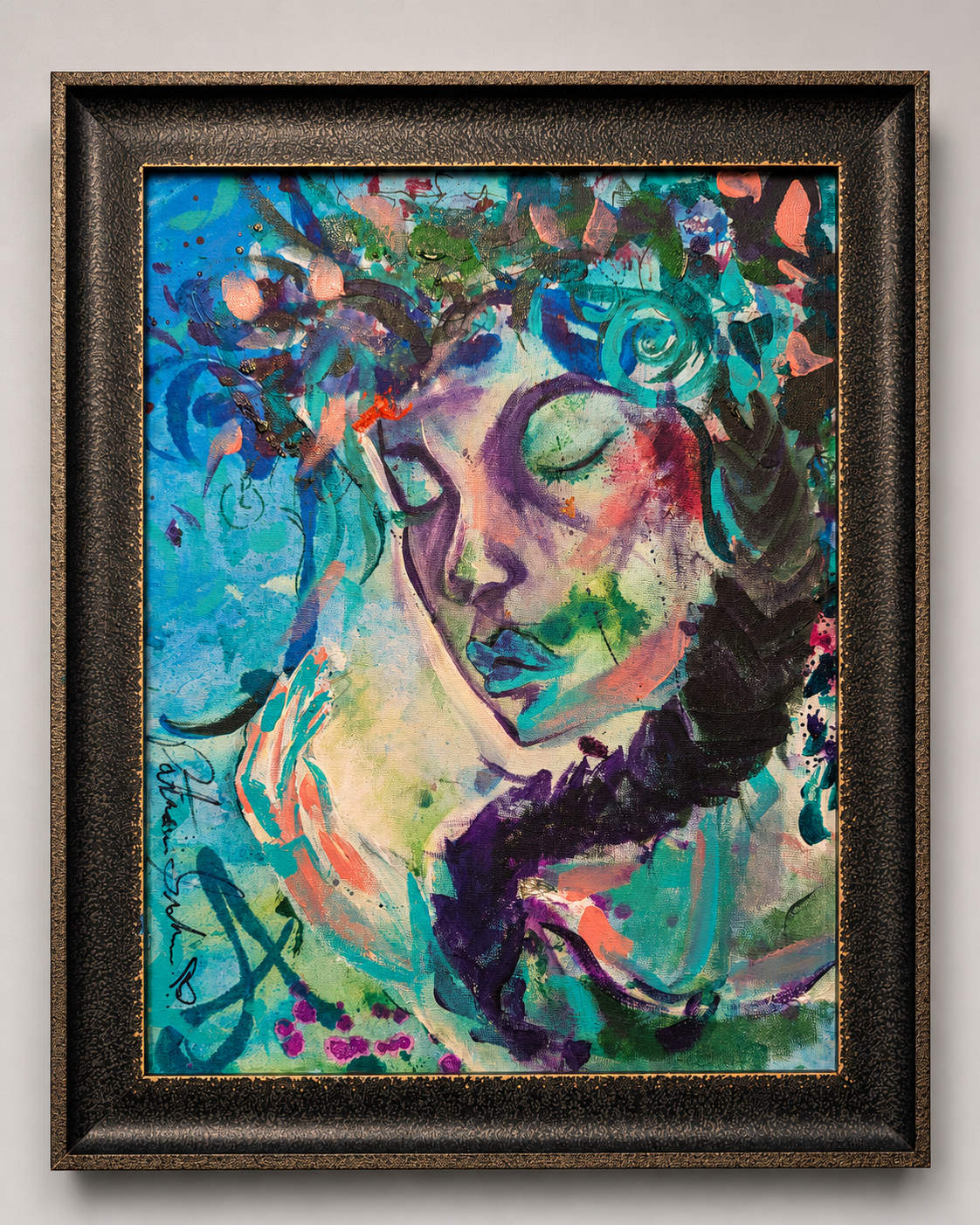 Becoming — International Exhibition Piece · Original Acrylic Painting on Stretched Canvas · 16 × 20 in