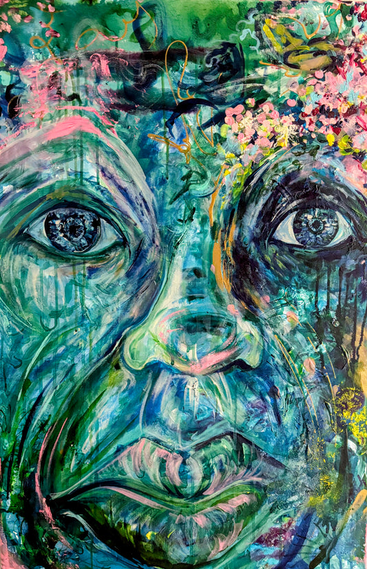 Wisdom and Wonder — Original Acrylic Painting on Stretched Canvas · 24 × 36 in
