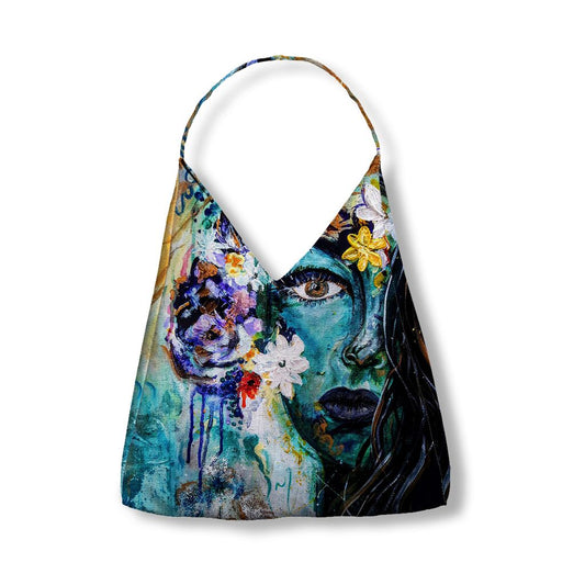 Wild Woman Rising wearable art handbag